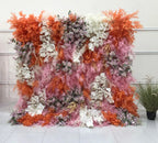 Into the Meadow Premium Orange & Pink Flower Wall - 115