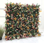 Orange Blush Greenery Premium Flower Wall - 172
