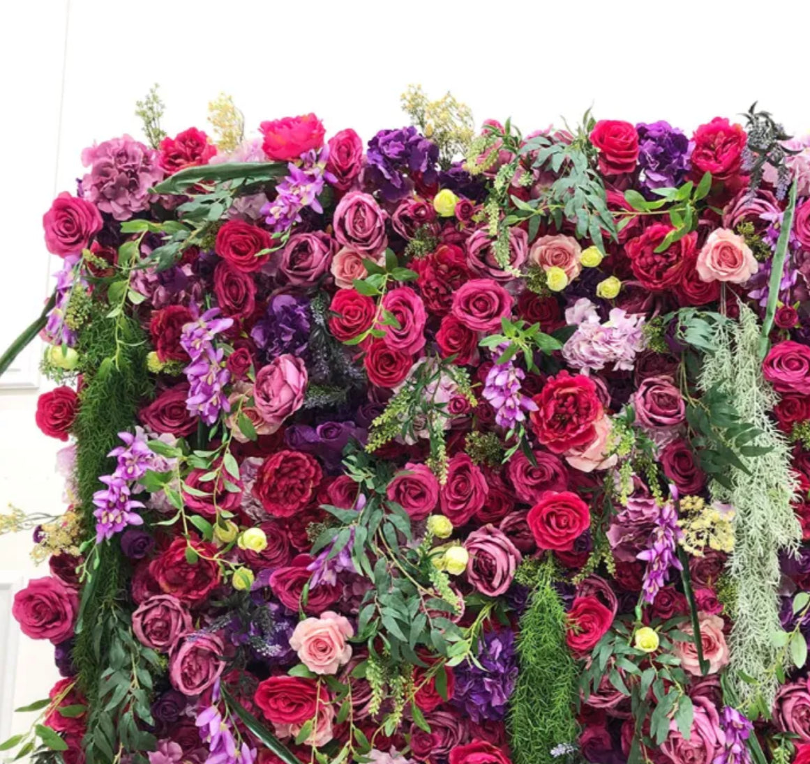 Dripping Florals Pink & Purple Premium Flower Wall - 185