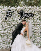 Deluxe Wild White and Greenery Premium Flower Wall- 087