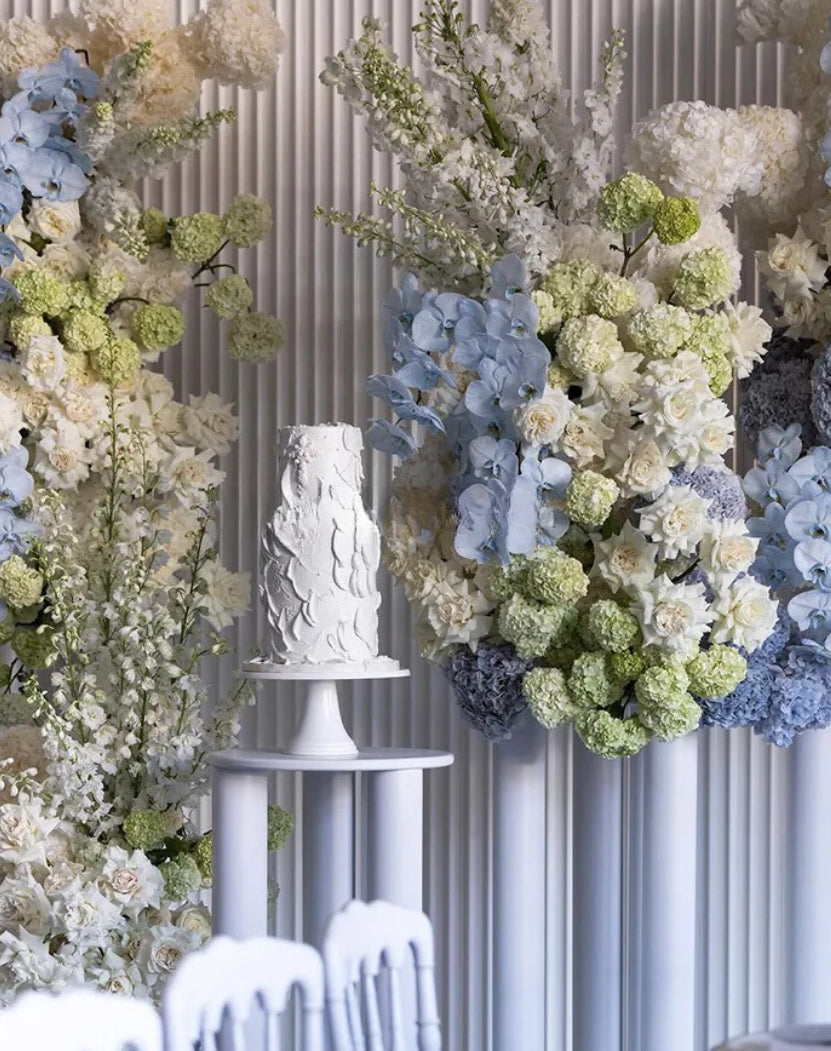Blue, Green and Cream Premium Flower Arch Set - 4577