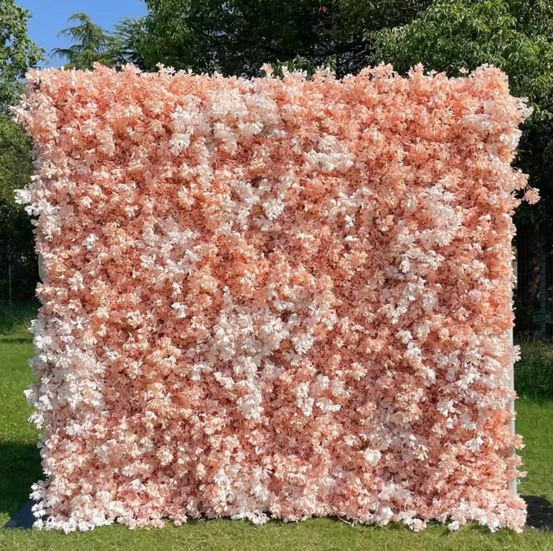 Peach Cherry Blossom Premium Flower Wall - 086