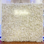 Classic White Rose Hydrenga Flower Wall - 001