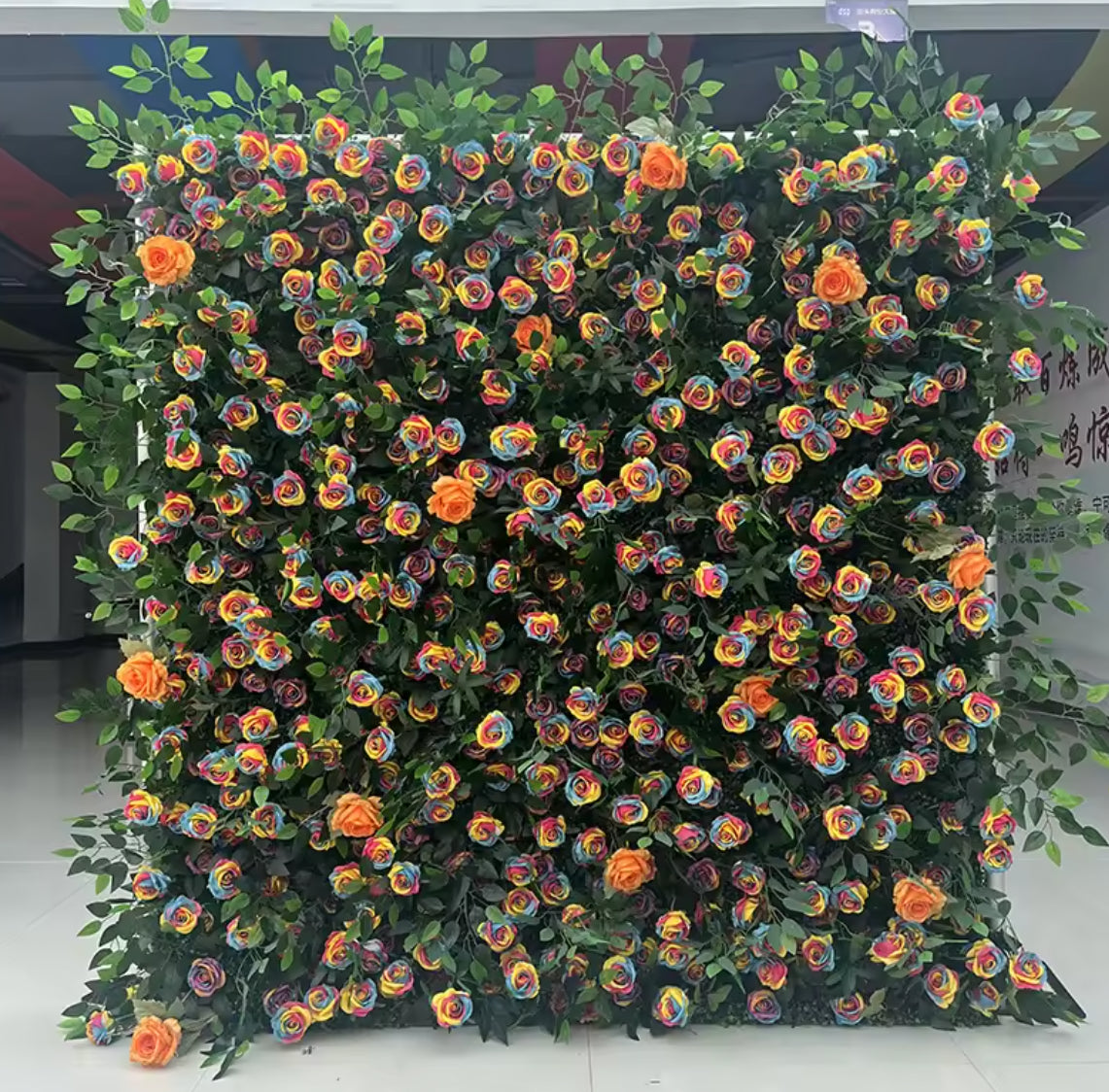 Ultimate Rainbow Rose Premium Flower Wall - 007