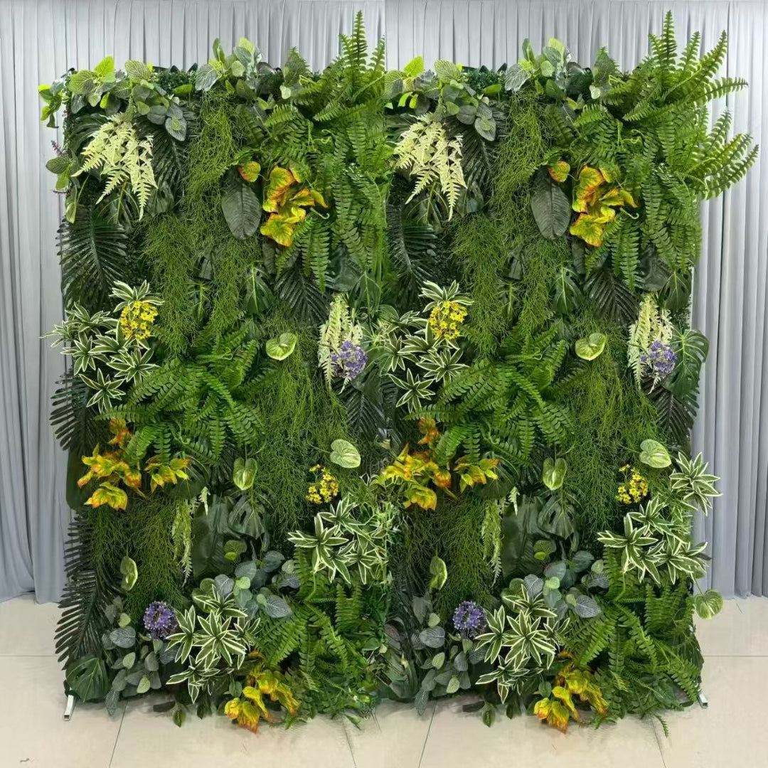 Wild Tropical Mossy Fern Premium Greenery Wall - 532