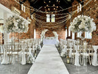 White Rose Babys Breath Deluxe Flower Arch - 4562