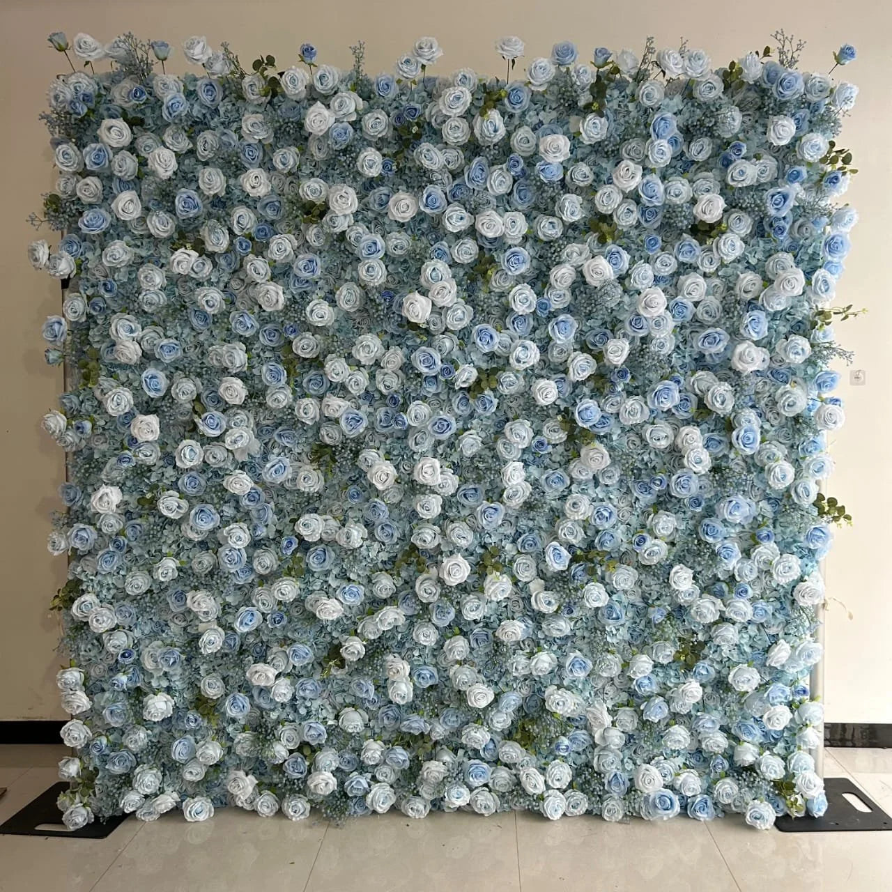 Babys Breath Blue Wild Rose Flower Wall - 064