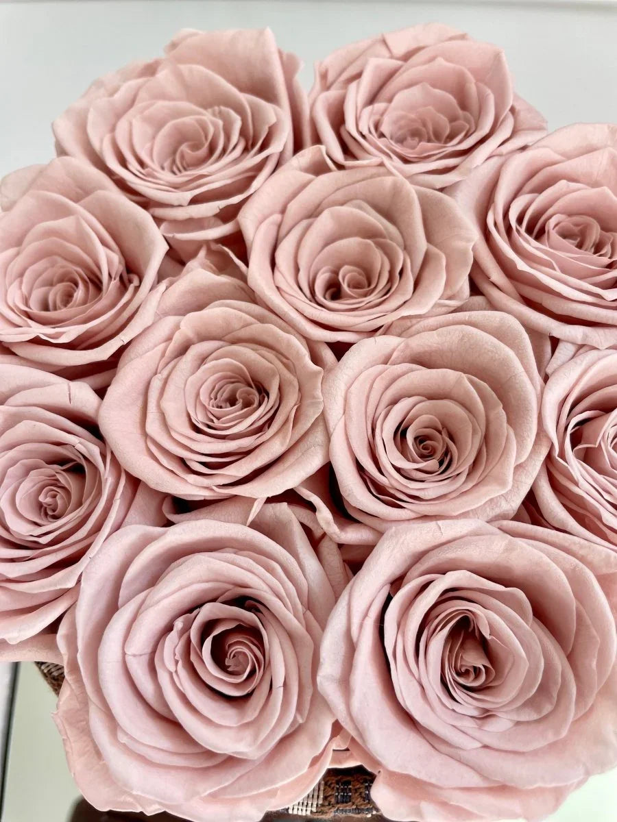 Custom Luxury Rose Gift Box - Light Pink/Brown