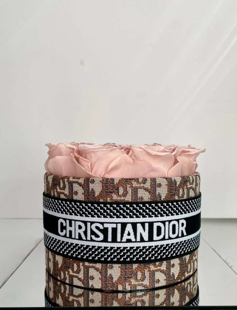 Custom Luxury Rose Gift Box - Light Pink/Brown