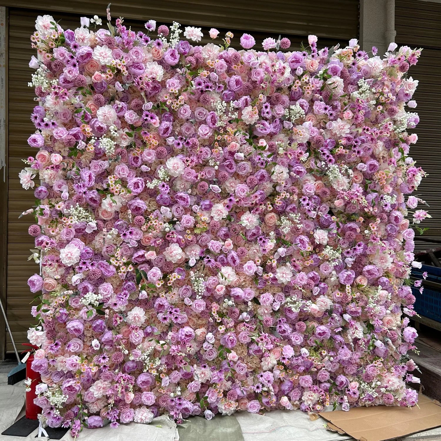 Lavender & Pink Cream Premium Flower Wall - 167
