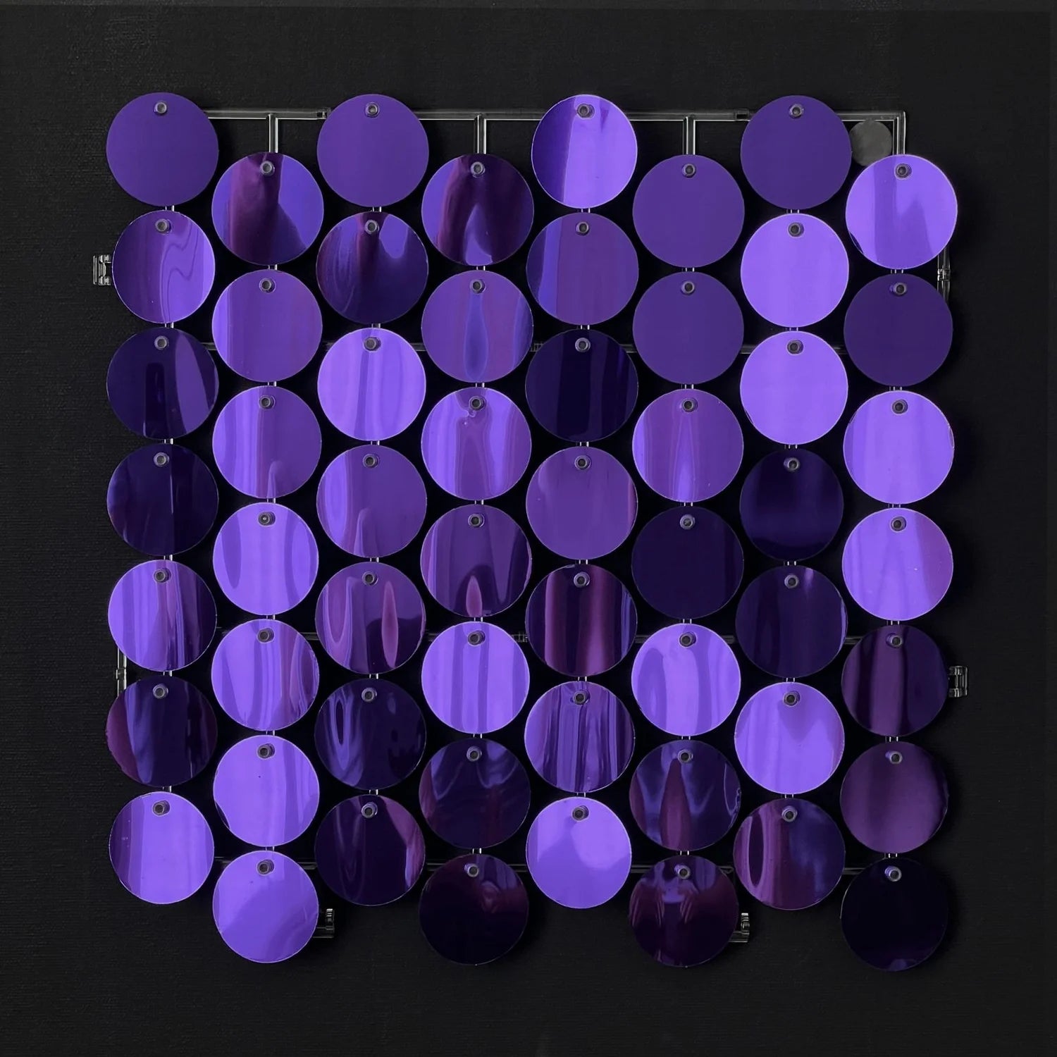 Purple Classic Circle Mirror Shimmer Wall - 4046