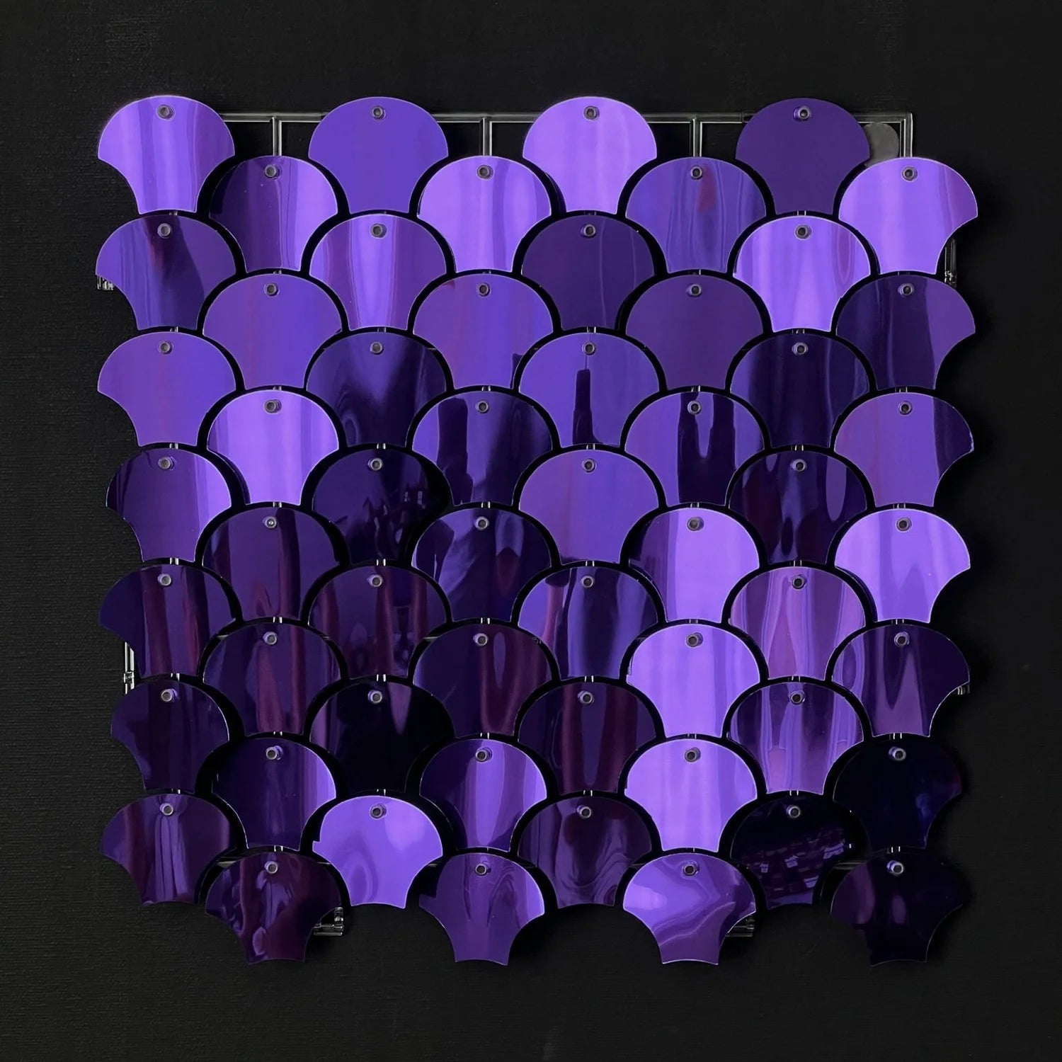 Purple Classic Shell Mirror Shimmer Wall - 4048
