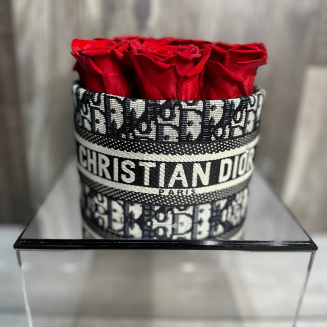 Custom Luxury Rose Gift Box - Red/Black