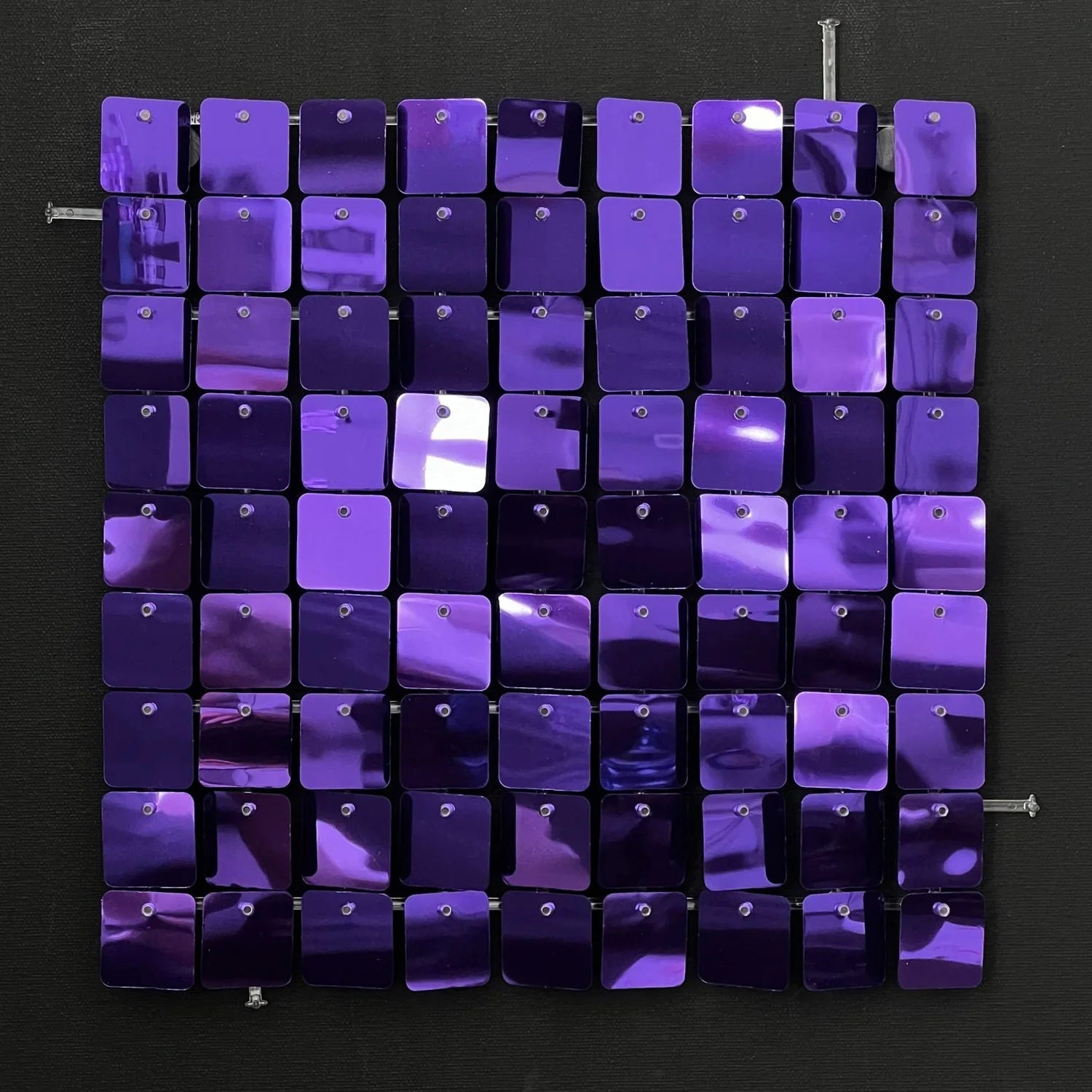 Purple Classic Square Mirror Shimmer Wall - 4045