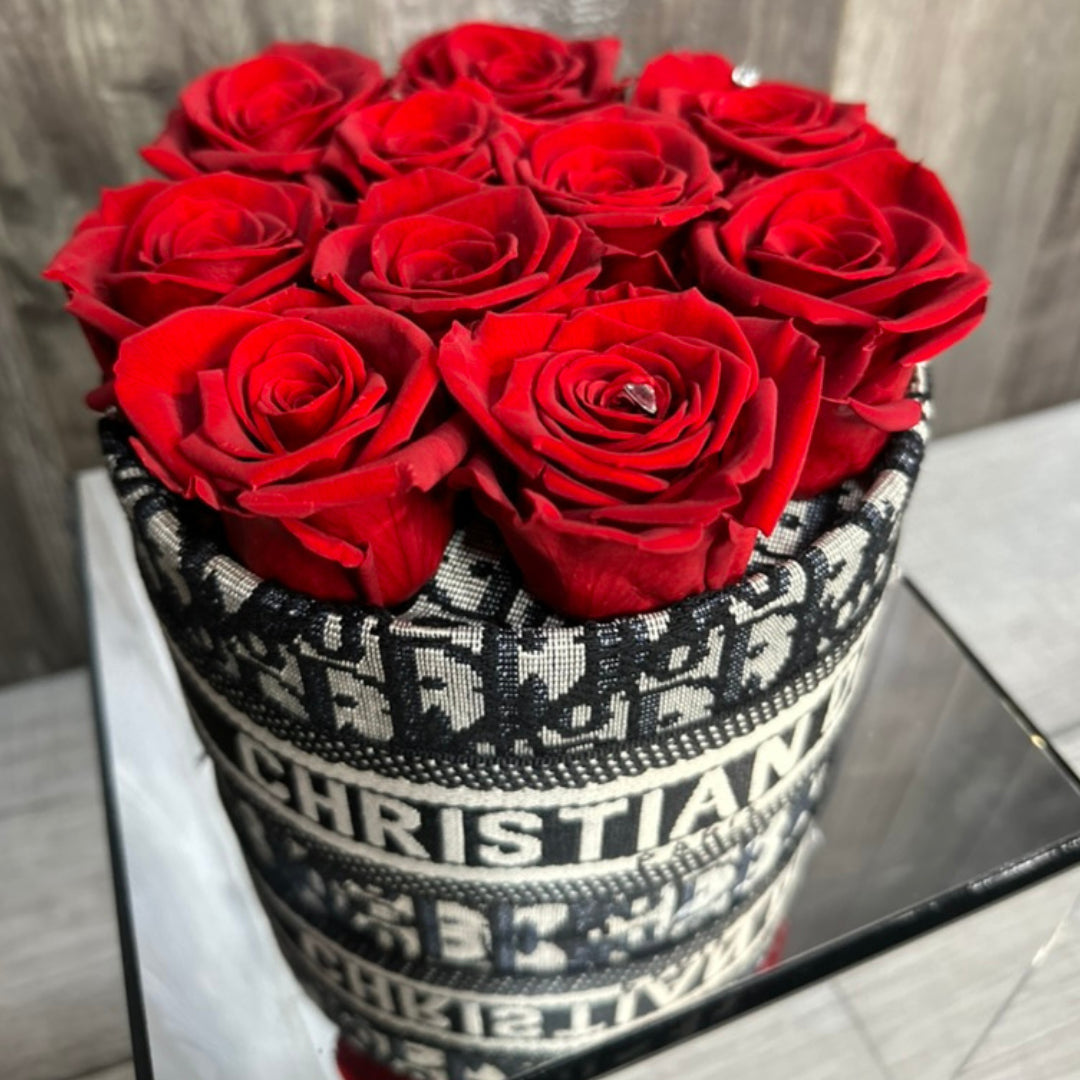 Custom Luxury Rose Gift Box - Red/Black